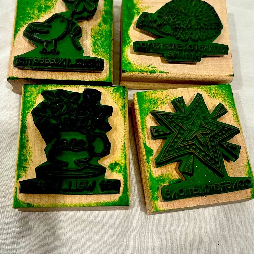 Set of 4 2007 Stampin Up Stamps
